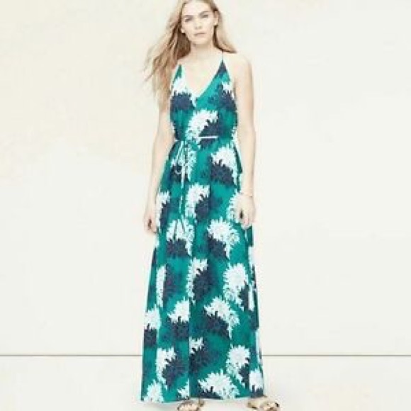turquoise floral maxi dress